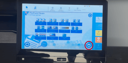 PinPoint Scan Start button