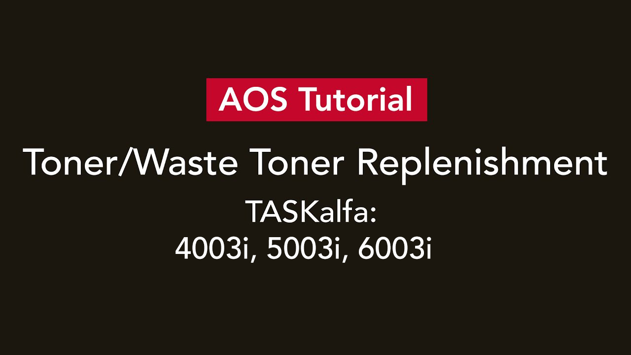 Waste Toner Replenishment 4003i, 5003i, 6003i