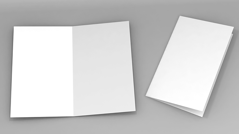 half-fold 8.5x11 paper