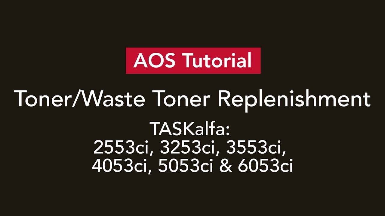 Toner/Waste Toner Replenishment for Kyocera 2553ci, 3253ci, 3553ci, 4053ci, 5053ci & 6053ci